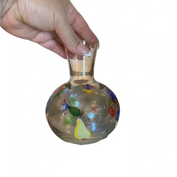 Royal Danube hand painted crystal tumble up bedside water carafe set - Picture 5 of 10